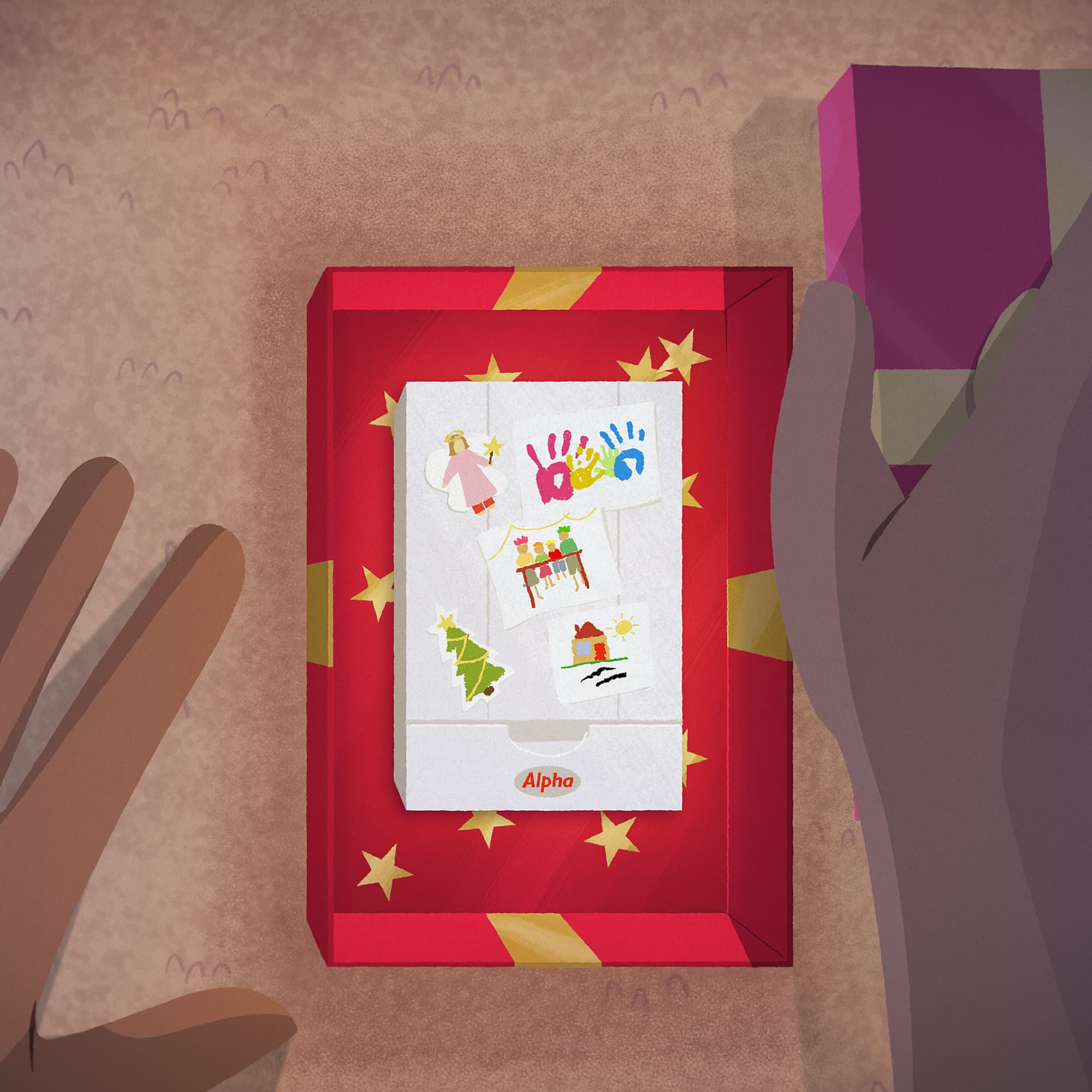 Alpha TV ad graphics