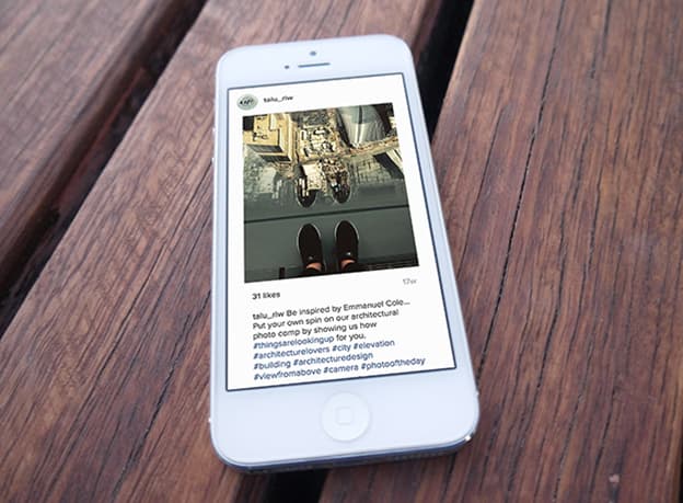 RIW website on a mobile phone placed on a table