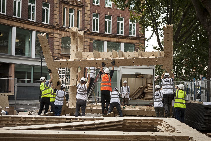 The Wikihouse being built